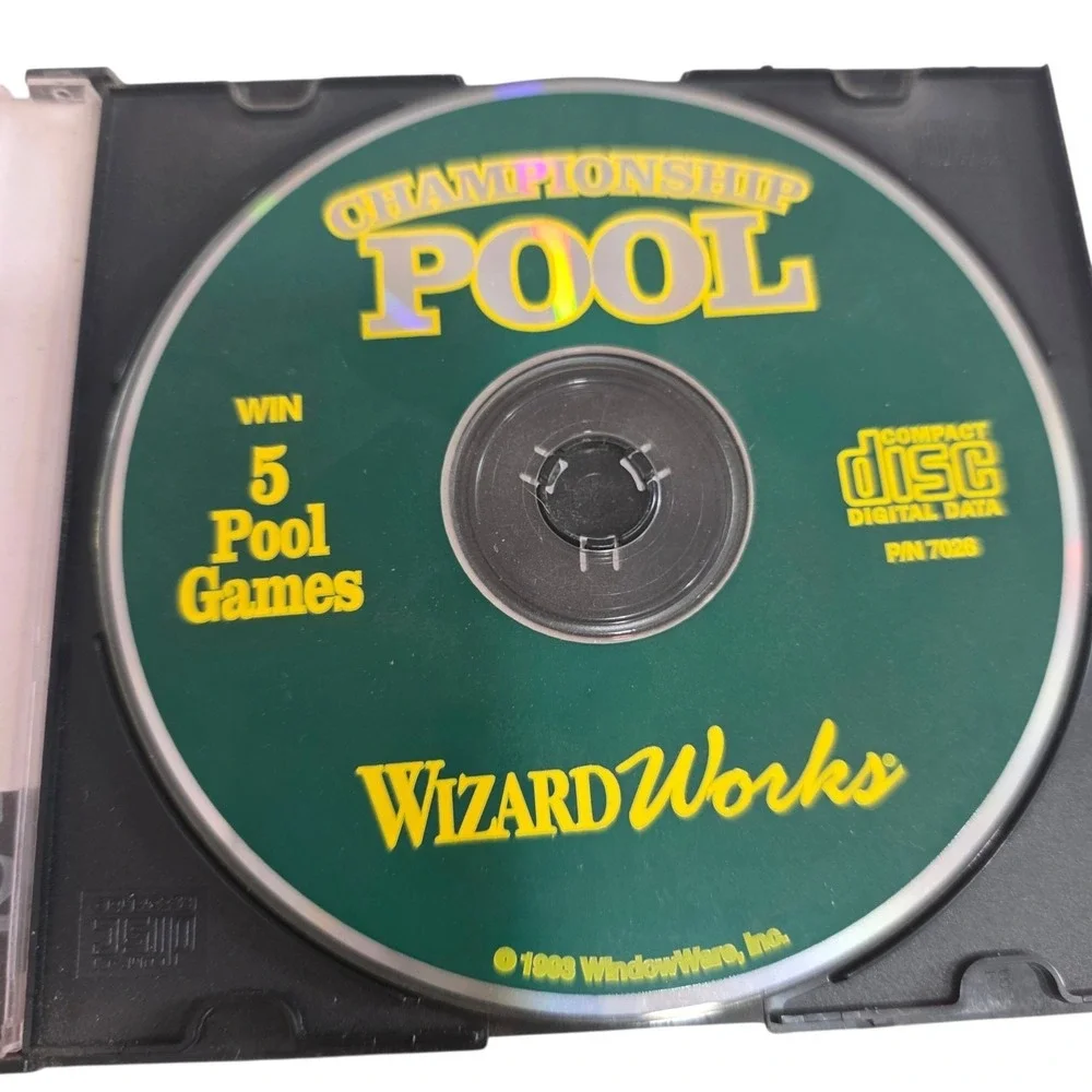 Championship Pool PC CD-ROM WizardWorks 1999 Jewel Case Untested Game Disc